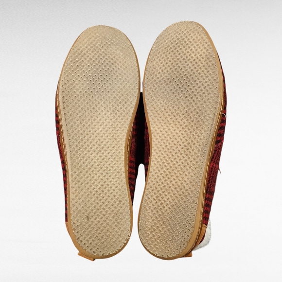 Toms Red Plaid Bota Shoes Size 10 - Picture 14 of 16